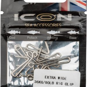 Leeda ICON Extra Wide Rig Clip 36kg/80lb 10pk